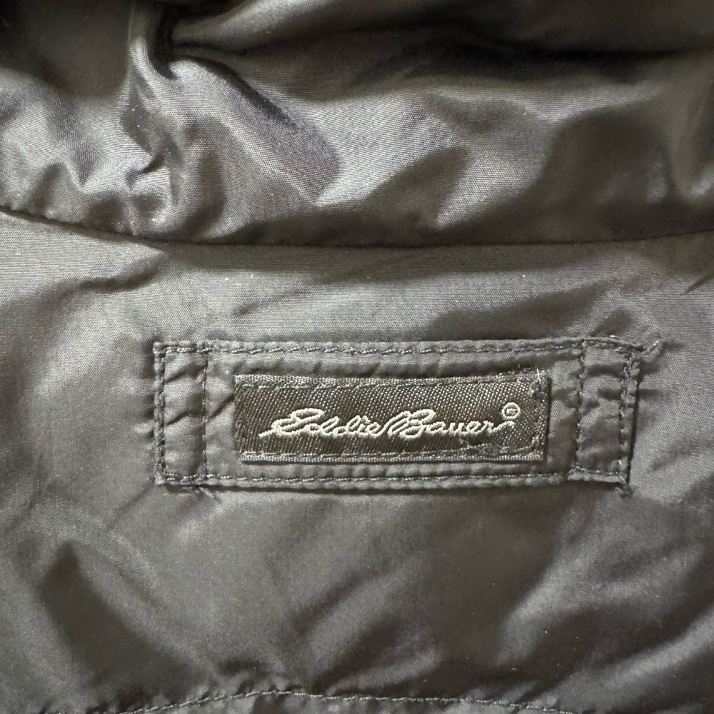 Eddie Bauer Black Goose Down Puffer Jacket Size Large - Picture 4 of 7